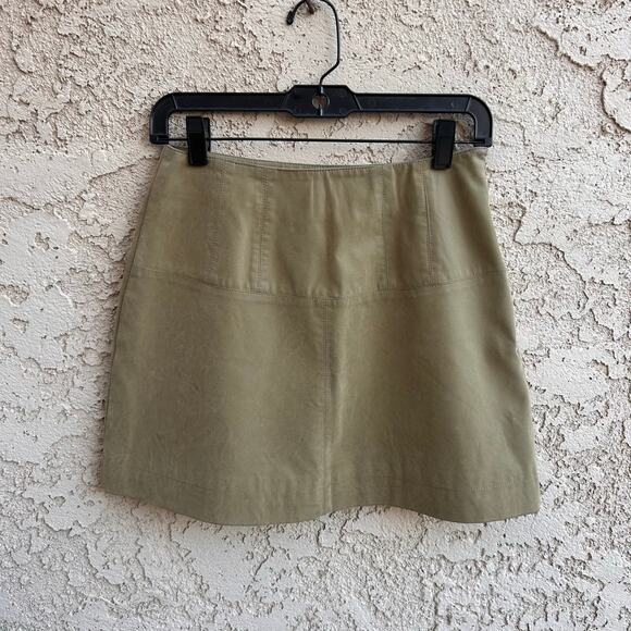 Free People Days In The Sun Suede Skirt Size 4 - Picture 3 of 7